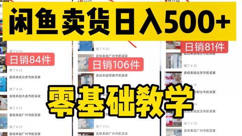 在闲鱼上卖货，每月能赚多少人民币？真实收入大公开！
